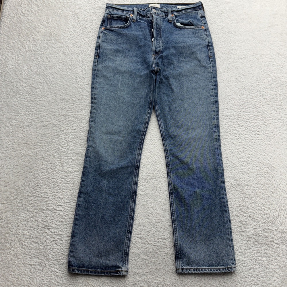 Citizens of Humanity Jolene High Rise Slim‎ Straight Jeans Blue Button Fly 28